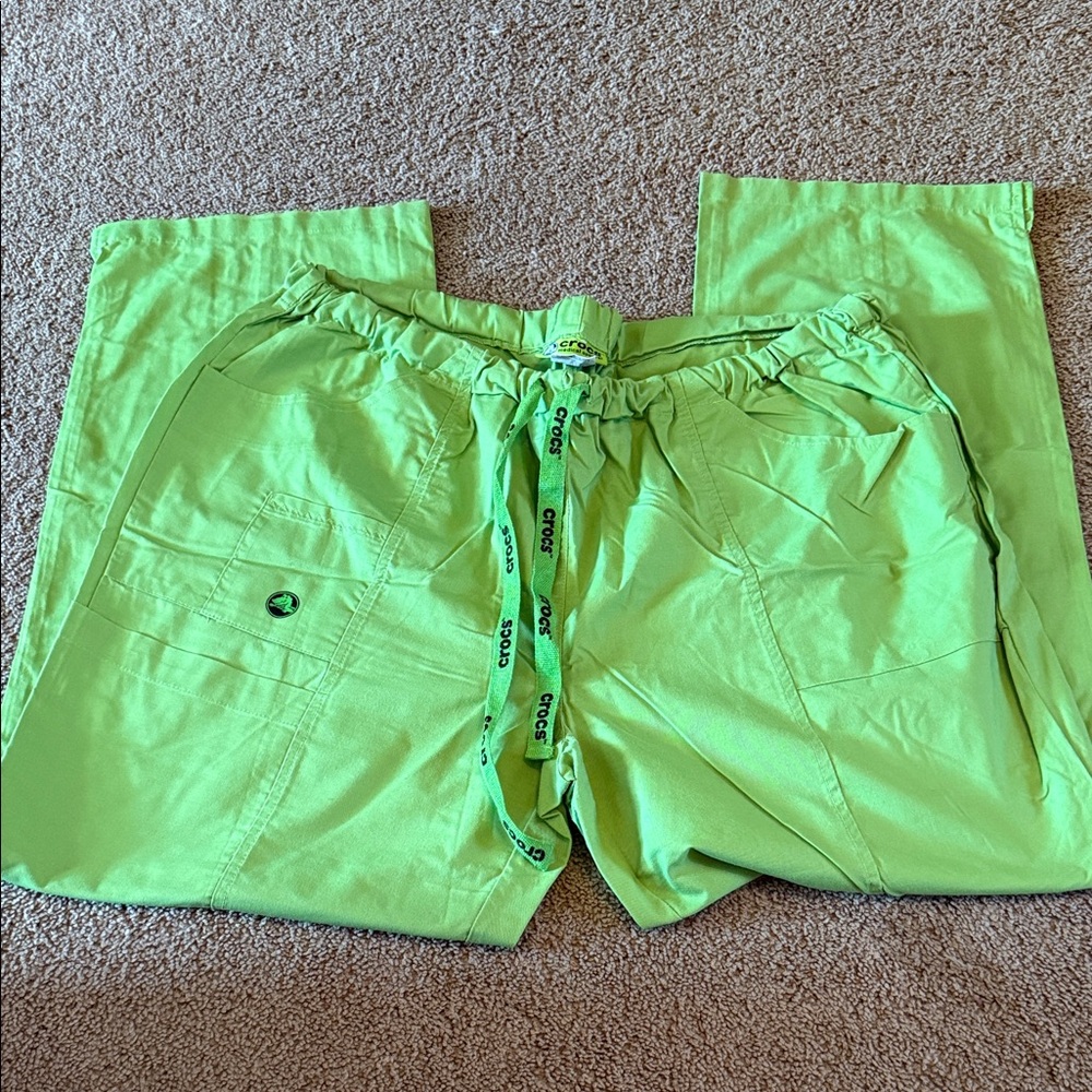 CROCS Lime Green Drawstring Pants